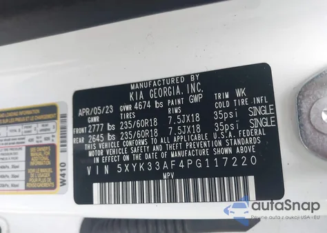 2023 Kia Sportage Ex from USA, damaged, VIN 5XYK33AF4PG117220
